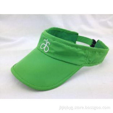 Green Microfiber Mesh Running Hats Polyester Golf Visor Cap